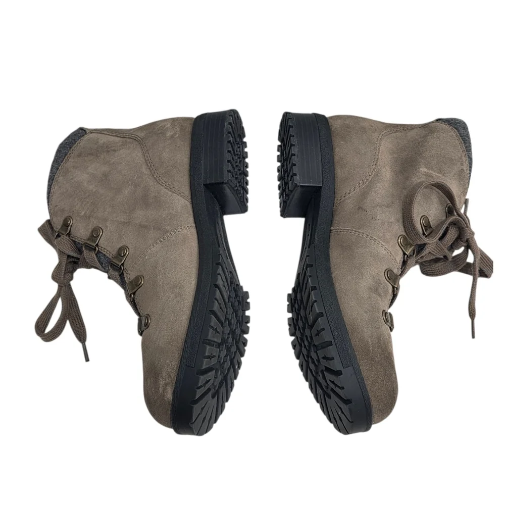 Clarks Women's Faralyn Alpha Blue Grey Suede Lace Up Hiking Boots Size 7
